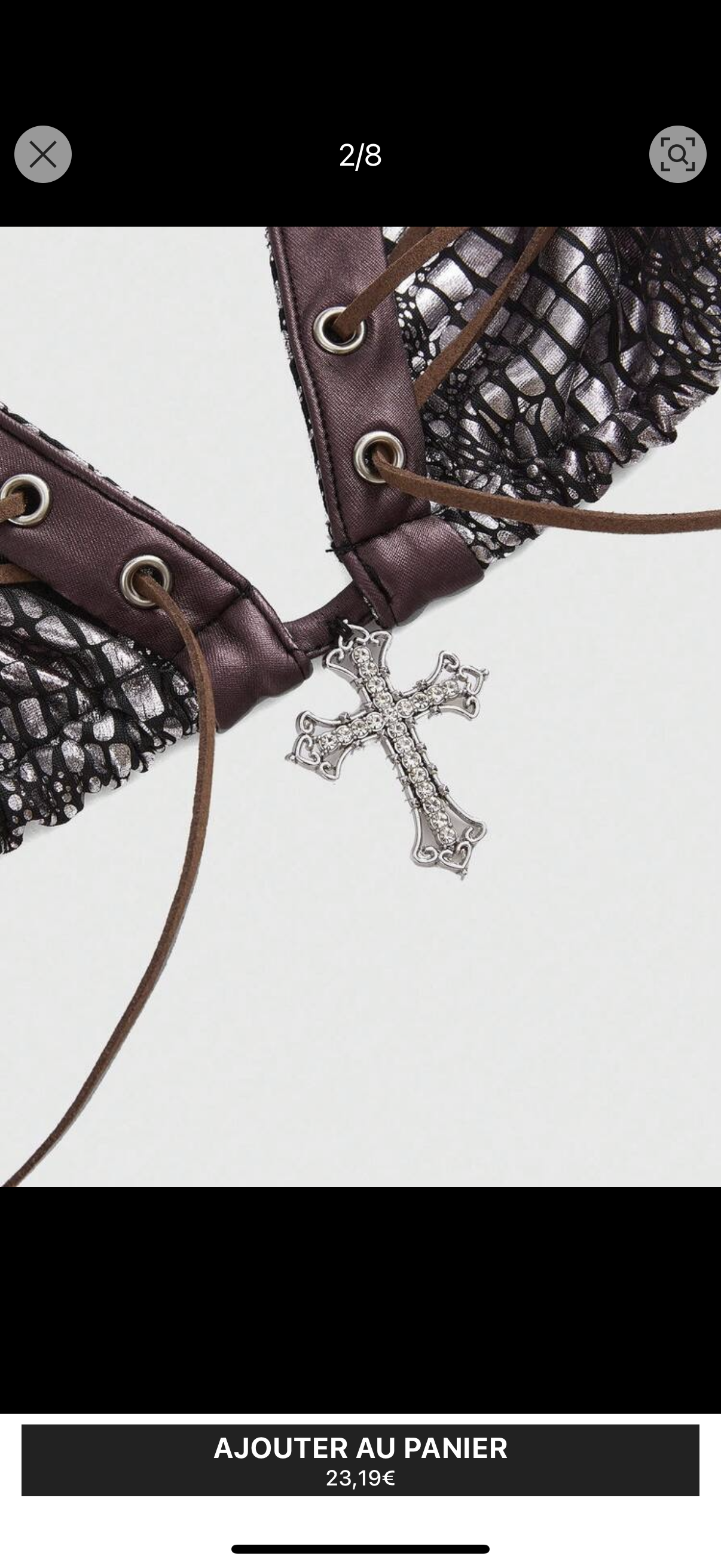 lace-up bikini set with fur