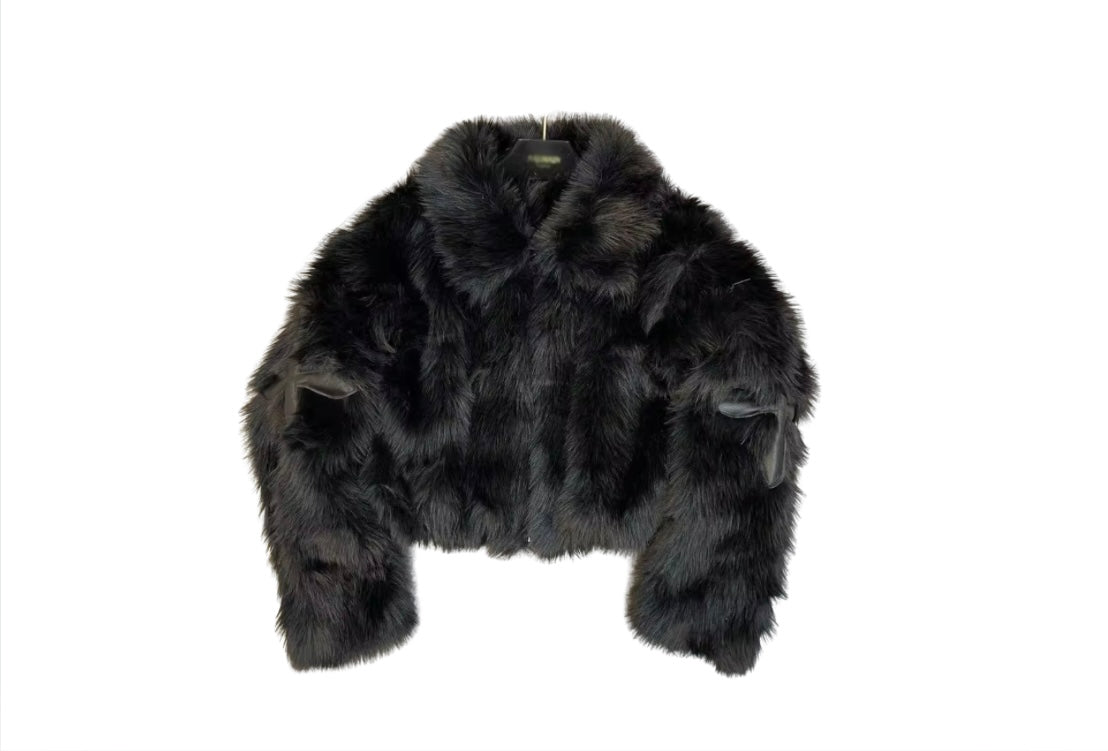 Women's cross fur jacket