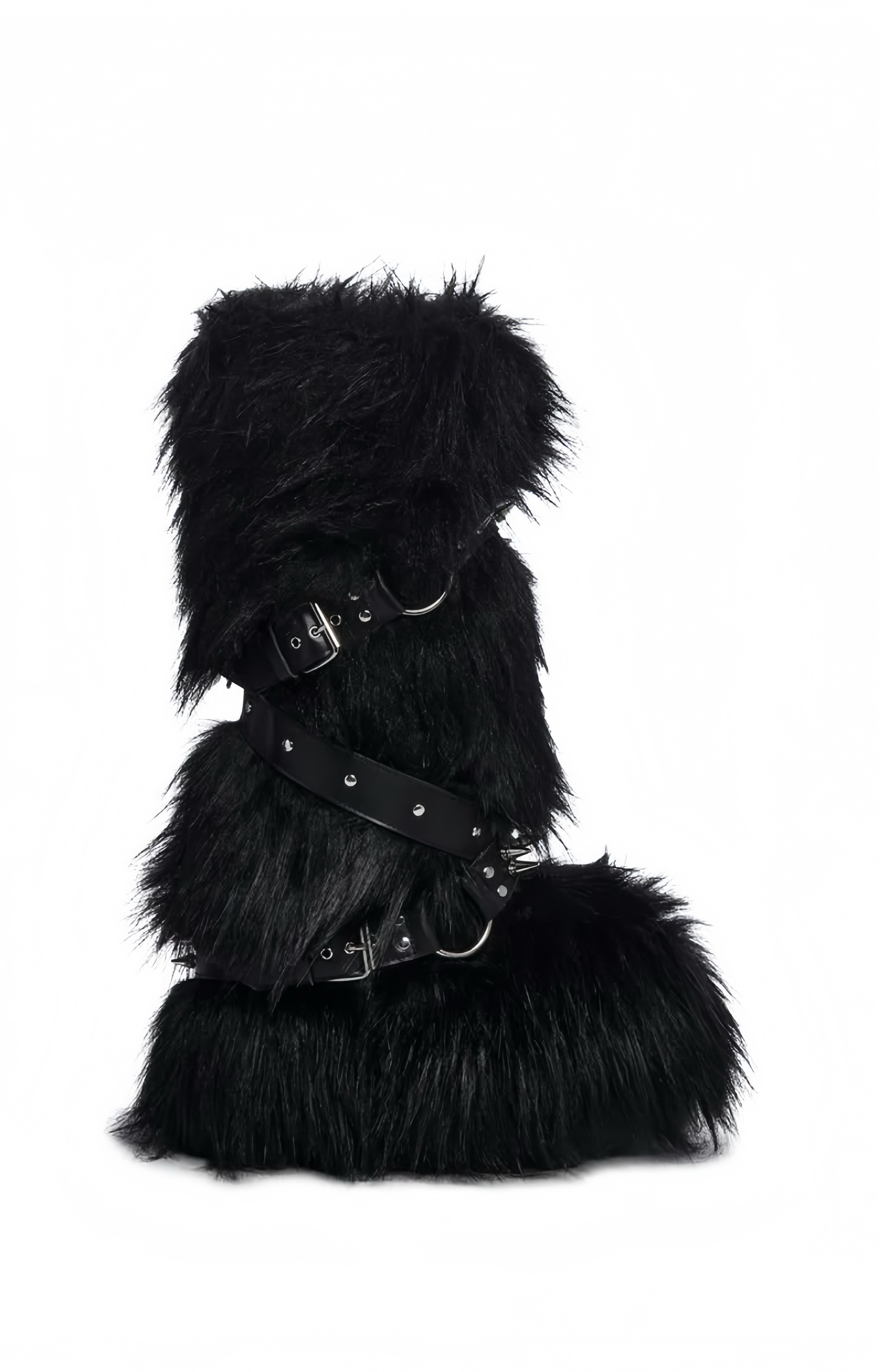 High boots belt and fur